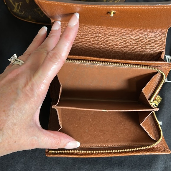 LOUIS VUITTON Drouot Purse AND Wallet Monogram Canvas Leather Cowhide Vintage - Picture 15 of 17